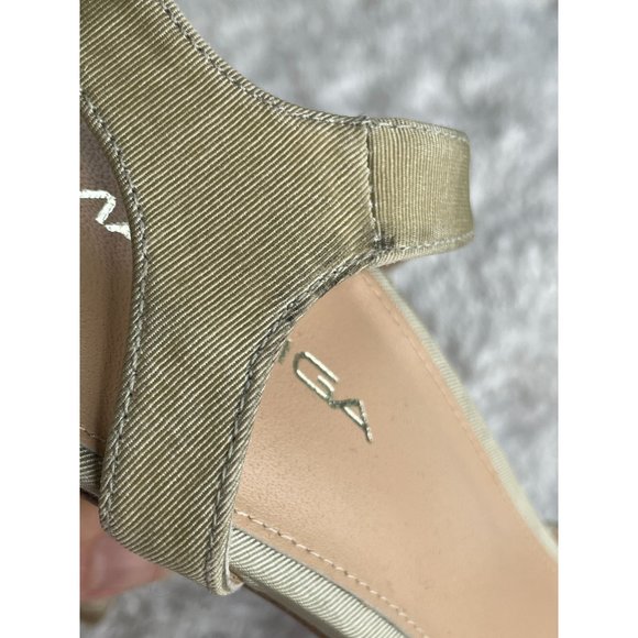 Via Spiga Heeled Sandals Sage Green With Twine Soles Size 10 M - Picture 7 of 11